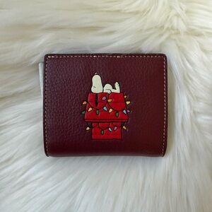 Coach x Snoopy Christmas Snap Bifold Wallet